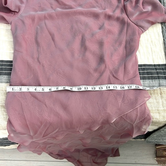 Virgo Mauve Asymmetrical Layered Dress - Picture 8 of 10